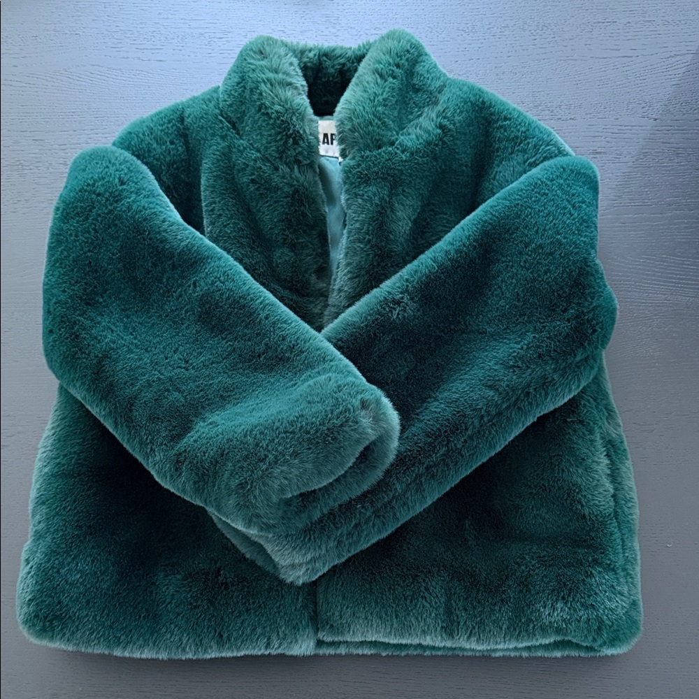 Apparis Emerald Faux Fur Coat